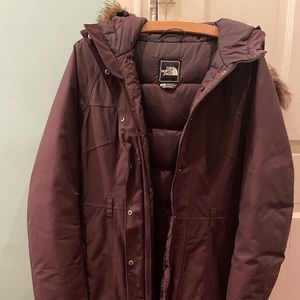 Purple North Face Down Coat size L